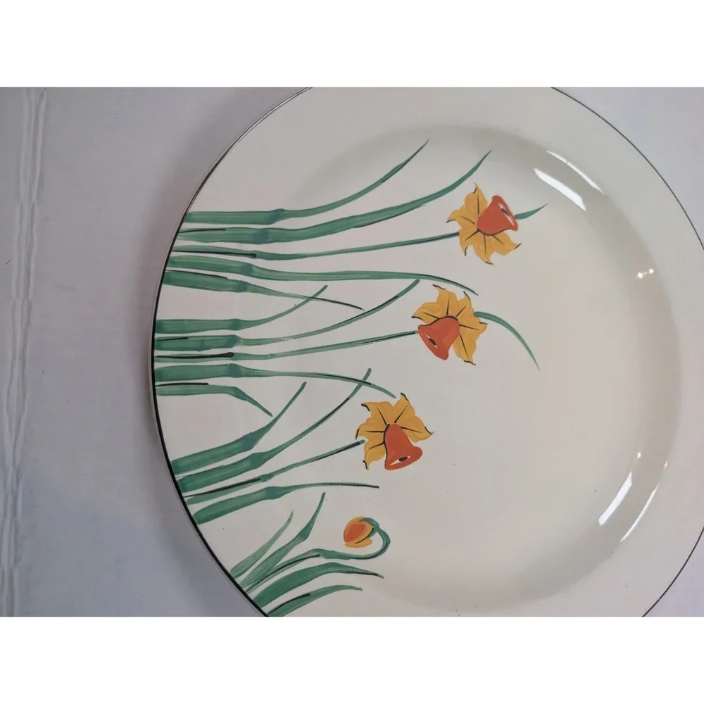 Vintage Ridgways Bedford Ware Q049 Hand Painted Daffodil Plate 10.5